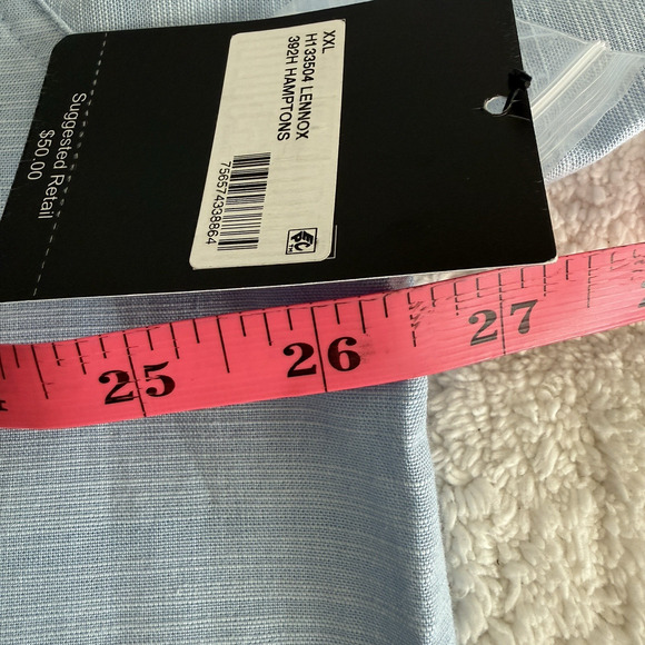 NWT Union Mens Blue XXL Short Sleeve Button Down Shirt Leisure Casual Office - Picture 7 of 14